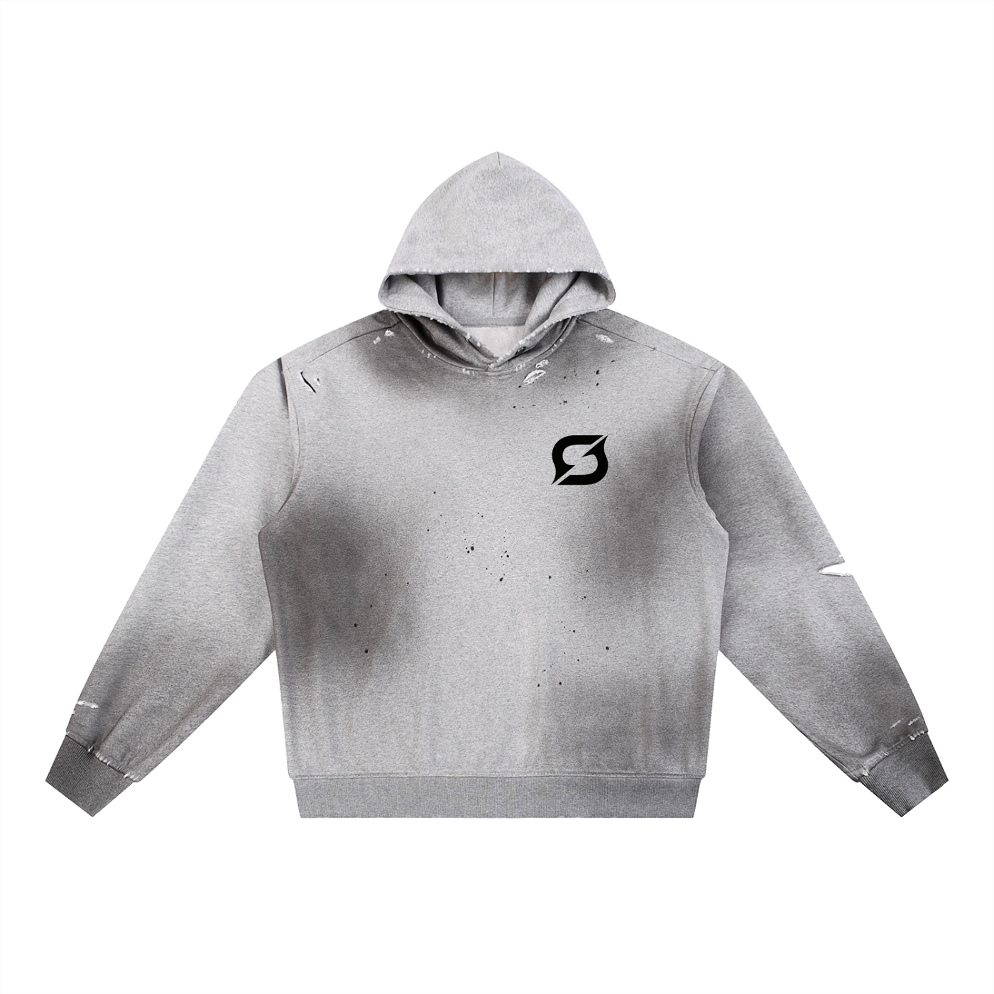 High Quality | Sun Fade Frayed Fleece Hoodie