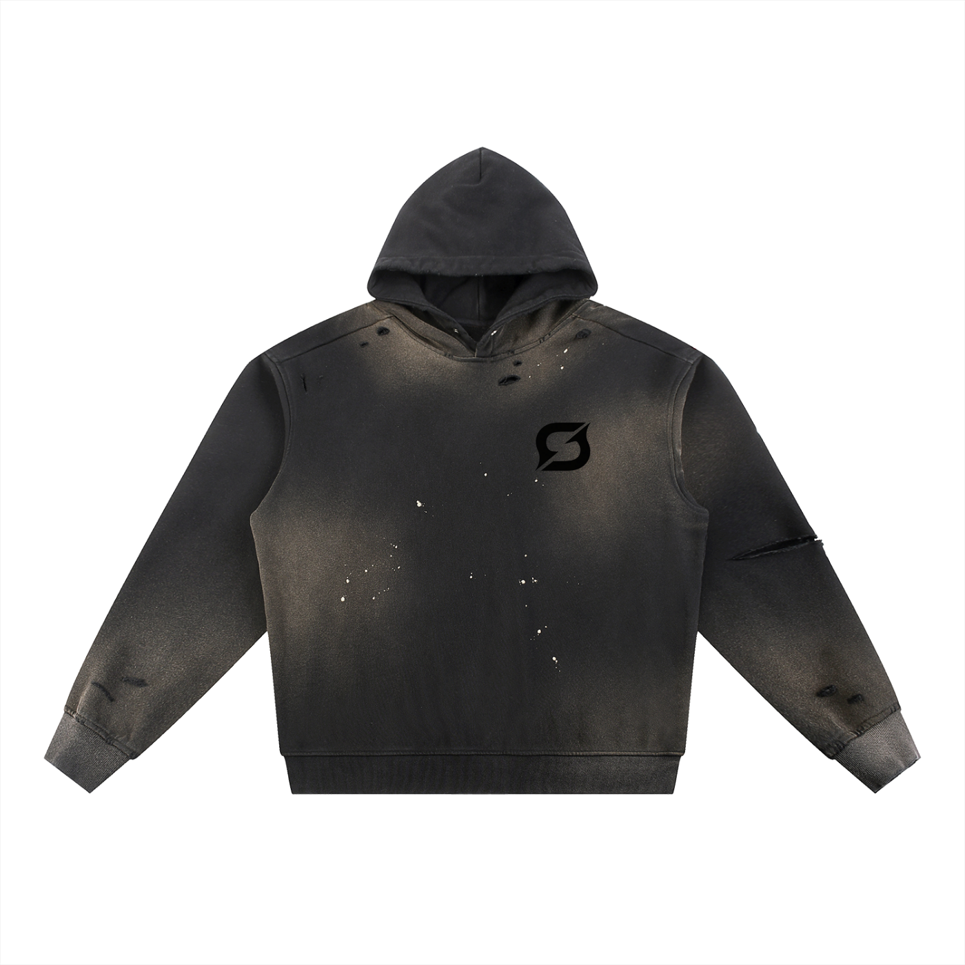 High Quality | Sun Fade Frayed Fleece Hoodie