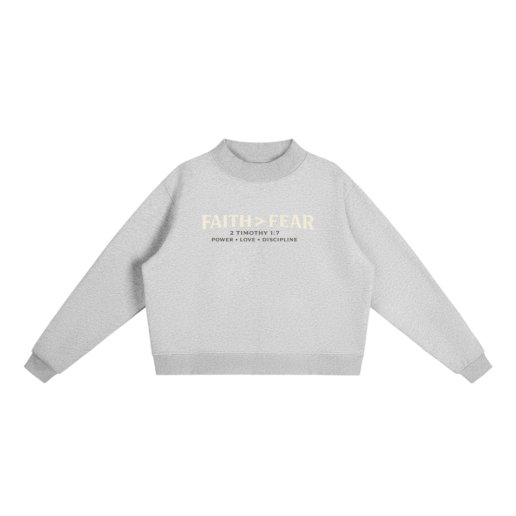 Woman's | Essential Fleece Mock-Neck Crew Sweatshirt